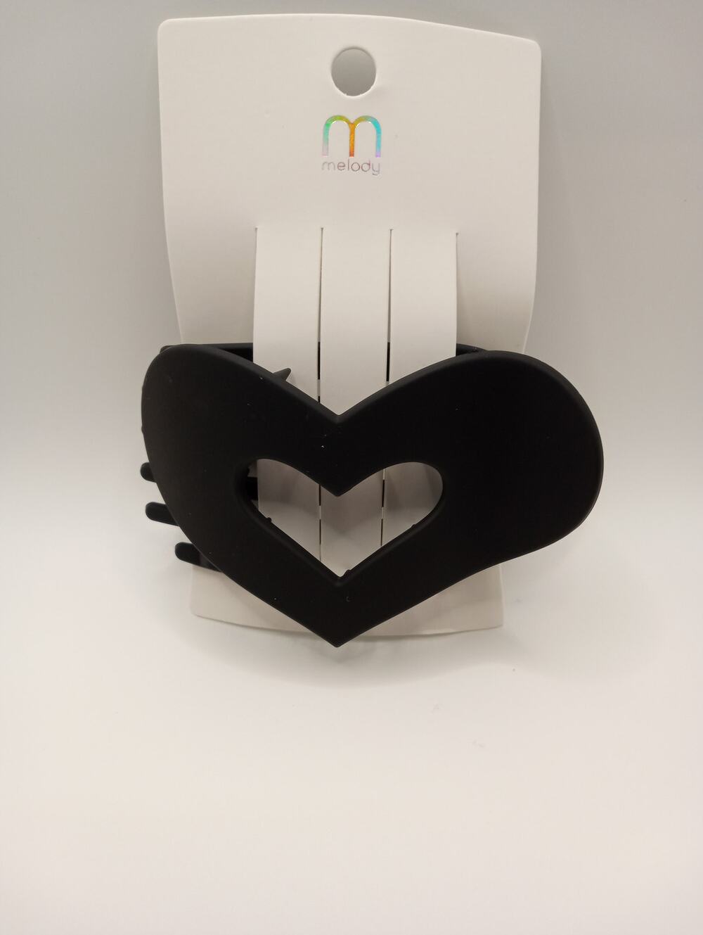 Black Heart Shaped Hair Clip Claw Flat 0908 0909